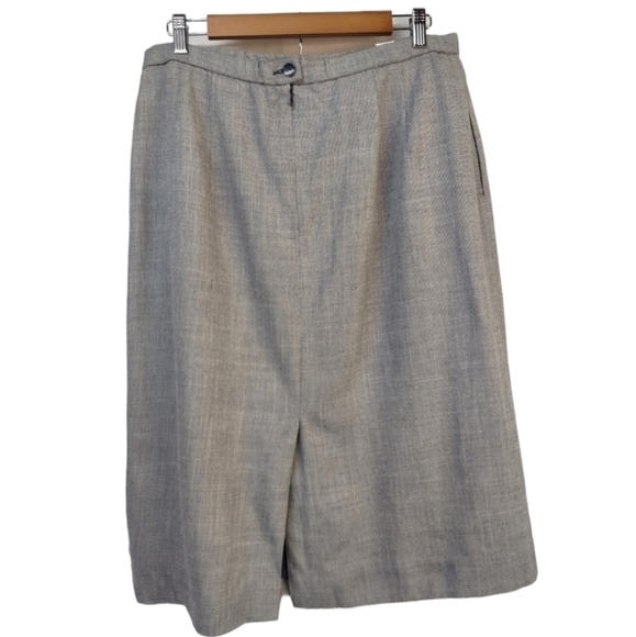 Pendleton Gray Houndstooth Skirt - Picture 3 of 13